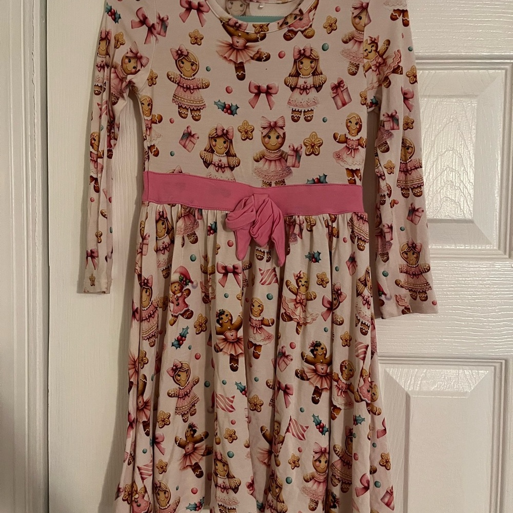 Posh Peanut Cream Dress with Pink Accents